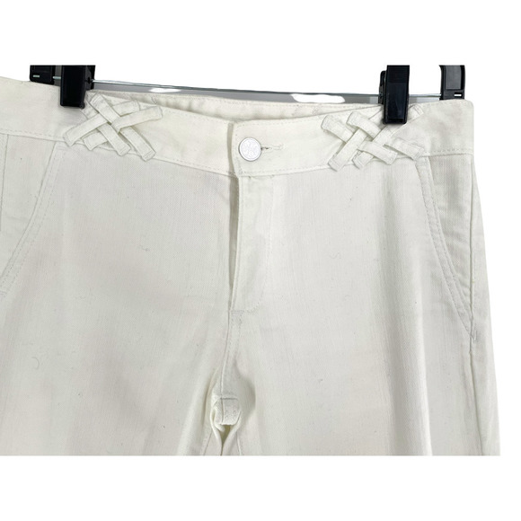 𝅺new TORY BURCH WHITE IZZY CROP ANKLE JEANS - Picture 3 of 8